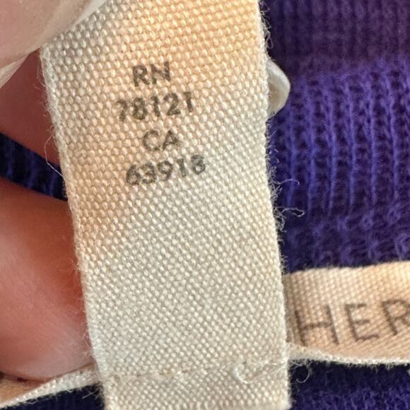 Eileen Fisher Organic Cotton Slub Rib Knit Top  Purple - Size Small S/P - Picture 7 of 8